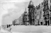 carte postale ancienne de Ostende La digue côté est