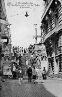 carte postale ancienne de Blankenberge La rampe et la rue de l'église