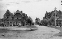 carte postale ancienne de Duinbergen Rue des champs et café Belle-Vue