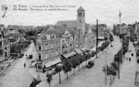 postkaart van De Panne L'avenue de la mer vue à vol d'oiseau