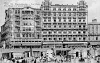 carte postale ancienne de Blankenberge Les hôtels Petit-Rouge et Pauwels -D'Hondt