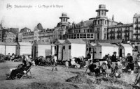 carte postale ancienne de Blankenberge La plage et la digue