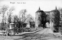 carte postale ancienne de Bruges Porte de Gand