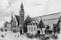 carte postale ancienne de Bruges La Station Centrale