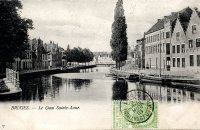 carte postale ancienne de Bruges Le Quai Sainte-Anne