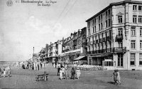 carte postale ancienne de Blankenberge La Digue