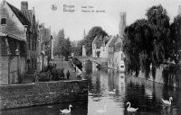 carte postale ancienne de Bruges Quai Vert