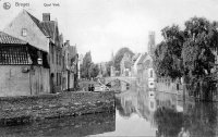 carte postale ancienne de Bruges Quai Vert