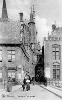carte postale ancienne de Bruges La Rue de l'Ane Aveugle