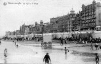 carte postale ancienne de Blankenberge La Digue et la Plage