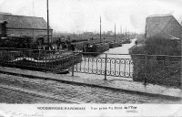 carte postale ancienne de Poperinge Rousbrugge-Haringe Vue prise du Pont de l'Yser