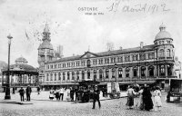 carte postale ancienne de Ostende HÃ´tel de Ville