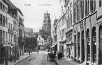 carte postale ancienne de Bruges La rue des Pierres