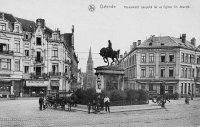 postkaart van Oostende Monument Léopold 1er et Eglise St Joseph