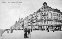 carte postale ancienne de Ostende Vue générale de la digue