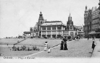 carte postale ancienne de Ostende Plage et Kursaal