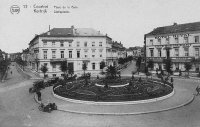 carte postale ancienne de Courtrai Place de la Gare