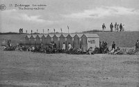 carte postale ancienne de Zeebruges Les cabines