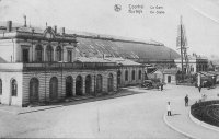 carte postale ancienne de Courtrai La Gare