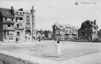 carte postale ancienne de La Panne Tennis