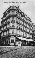 carte postale ancienne de Heyst Grand Hôtel de la plage