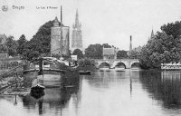 carte postale ancienne de Bruges Le Lac d'Amour