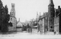 carte postale ancienne de Bruges Quai du Rosaire