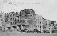 carte postale ancienne de Blankenberge Les nouvelles Villas (côté du Pier)