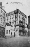 carte postale ancienne de Blankenberge Rue Haute, Hôtel du Littoral