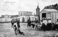 carte postale ancienne de Knokke La Plage