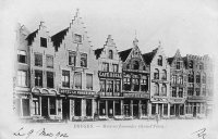 carte postale ancienne de Bruges Maisons flamandes (Grand'Place)