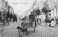 carte postale ancienne de Courtrai Rue de Lille
