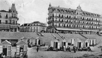 carte postale ancienne de Blankenberge Grand Hôtel de l'Océan - Villa Chrysanthème