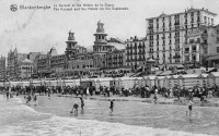 carte postale ancienne de Blankenberge Le Kursaal et les hôtels de la digue