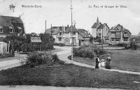 carte postale ancienne de Westende Le Parc et groupe de Villas