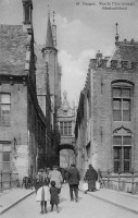 carte postale ancienne de Bruges Rue de l'Ane aveugle