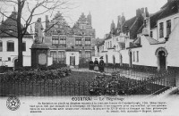 carte postale ancienne de Courtrai Le Béguinage