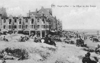 carte postale ancienne de Heyst La Digue vue des dunes
