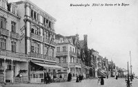 carte postale ancienne de Blankenberge Hôtel de Venise et la Digue