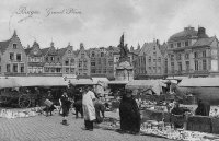 carte postale ancienne de Bruges Grand'Place