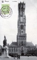 carte postale ancienne de Bruges Le Beffroi