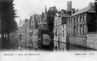 carte postale ancienne de Bruges Quai des marbriers