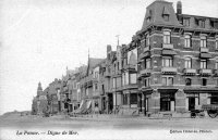 carte postale ancienne de La Panne Digue de Mer