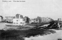 carte postale ancienne de Knokke Villas dans les dunes