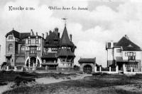 carte postale ancienne de Knokke Villas dans les dunes