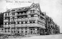postkaart van Duinbergen Hôtel Pauwels et la digue