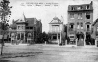 carte postale ancienne de Knokke Avenue Lippens. Villas Sylvia, Diana, Denise,  Elise