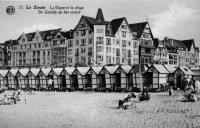 carte postale ancienne de Le Zoute La digue et la plage