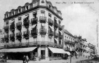 carte postale ancienne de Heyst Le boulevard Léopold II