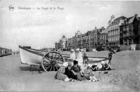 carte postale ancienne de Wenduyne La Digue et la Plage